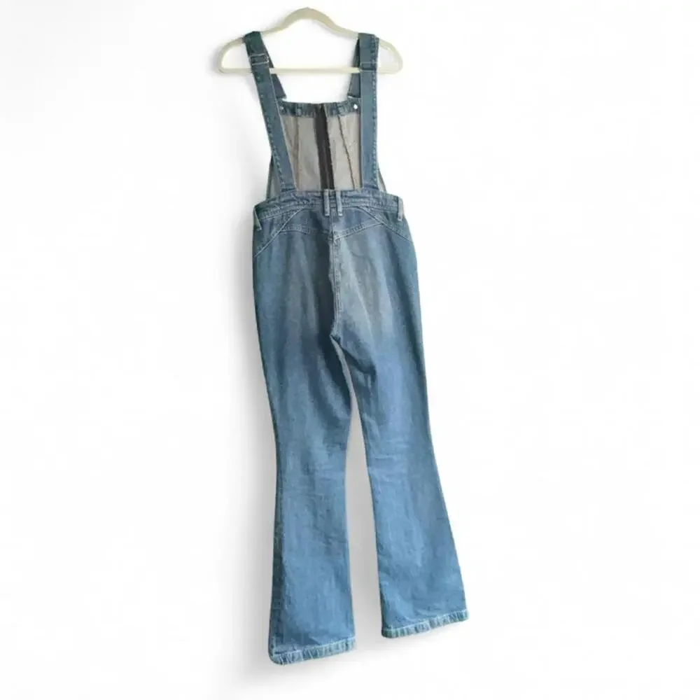 Free People small We The Free blue denim overalls excellent condition